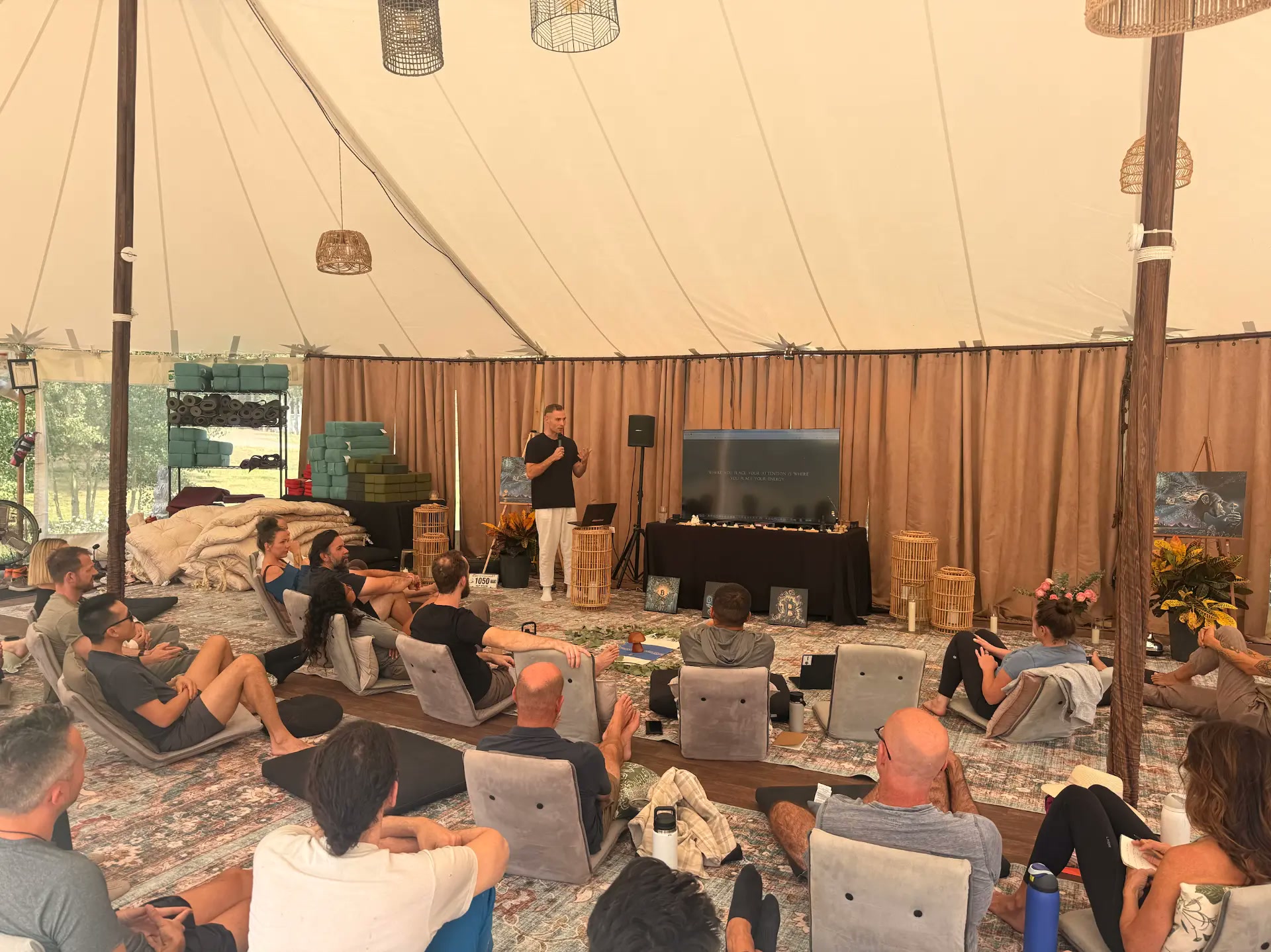 A talk in session